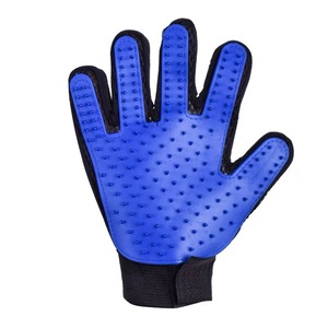 Gant de toilettage pour animaux Starry Meow bleu et noir pour l'élimination des poils de chat et de chien, massage anti-griffures - Product Image 2