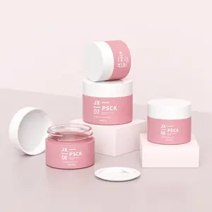 Sang Trọng Tùy Chỉnh Dưỡng Da Mặt Mắt Kem Lọ Matte Frosted Lip Balm Container Vòng Thủy Tinh Rỗng Mỹ Phẩm Container Jar Với Nắp Đậy