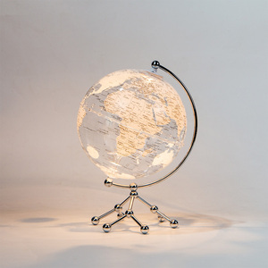 2025 décor parfait Transparent Blue World Globe pour <span class=keywords><strong>chambre</strong></span> d'enfants nouveauté cadeaux Globe Earth - Product Image 5