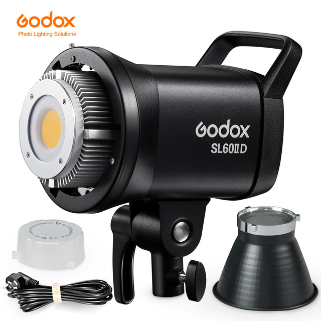 Godox SL60IID 60W LED Video Light Continuous 5600K Daylight Silent Mode Bowens Mount for Studio YouTube Vlogging Shoot