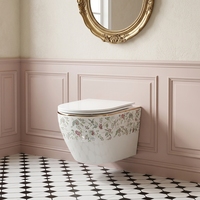 Nouvelle toilette murale sans bride couleur or, sanitaires turcs, cuvette WC suspendue avec réservoir d'eau dissimulé