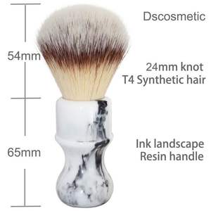 Dishi gros <span class=keywords><strong>pas</strong></span> <span class=keywords><strong>cher</strong></span> hommes soins rasage meilleure qualité synthétique noeud résine poignée blaireau - Product Image 2