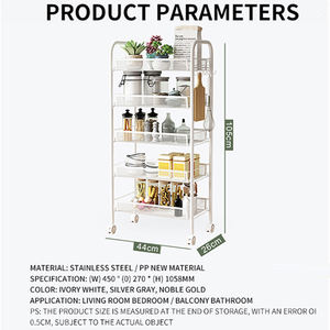 Étagère de rangement <span class=keywords><strong>à</strong></span> plusieurs niveaux en tube en acier et métal, pour <span class=keywords><strong>machine</strong></span> <span class=keywords><strong>à</strong></span> <span class=keywords><strong>laver</strong></span>, étagère de salle de bains, permettant de gagner au dessus des toilettes, 1 pièce - Product Image 4