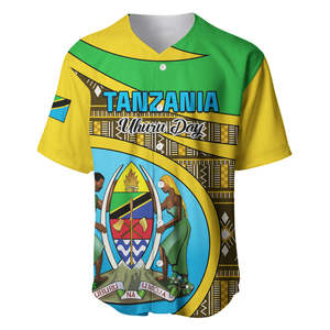 <span class=keywords><strong>Maillot</strong></span> de Baseball personnalisé du jour de l'indépendance de la <span class=keywords><strong>Tanzanie</strong></span> Heri Ya Siku Ya Uhuru motif africain vente en gros chemises de Baseball de la <span class=keywords><strong>Tanzanie</strong></span> - Product Image 1