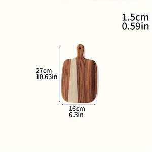 Planche à découper en bois avec poignée, grande planche à découper en bois portable pour cuisiner des aliments et des steaks, utilisée pour la préparation et le service en cuisine - Product Image 2