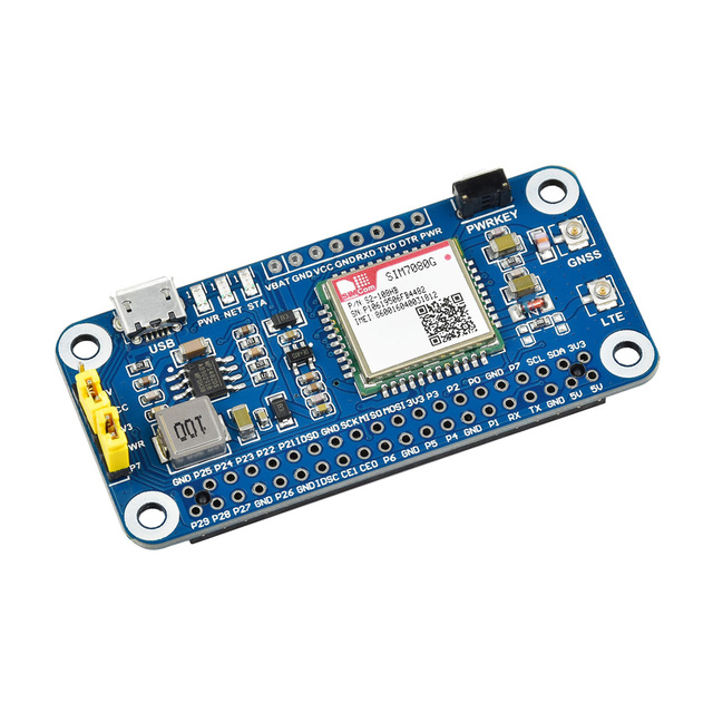 Waveshare SIM7080G NB-IoT/Cat-M(eMTC)/GNSS HAT for Raspberry Pi Globally Applicable Supports Global Bands Intelligent
