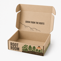 Boîtes d'expédition en carton ondulé réutilisables personnalisées avec laminage mat et impression offset pour kits de démarrage de jardinage intérieur