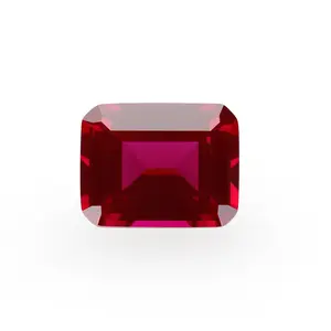 Lifeng jewelry wholesale bare gem Gemstone red ruby Baguette rectangle Synthetic Gems Gemstones loose gemstone Corundum