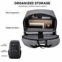 Sac de voyage d'affaires avec logo personnalisé, grande capacité, sac à dos pour ordinateur portable de 15,6 pouces avec port USB