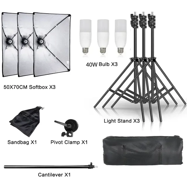 Professional Continuous Lighting Set Photography Studio Lighting Kit