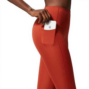 Shorts de yoga pour femmes à taille haute, imprimés, à séchage rapide, avec poches, leggings de sport en polyester/nylon - Product Image 2
