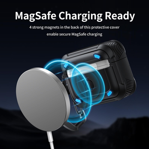 Magnetische Pantserbeschermhoes Voor <span class=keywords><strong>Apple</strong></span> Airpods Pro1/2 3/4 Schokbestendige Tpu-Hoes Draadloze <span class=keywords><strong>Bluetooth</strong></span> Oordopjes Tas Beschermhoes - Product Image 2