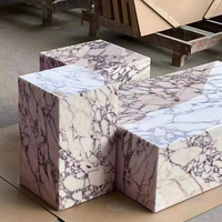 Dalles de marbre blanc Calacatta Viola moderne avec veines violettes pour table de salle à manger, plan de travail de cuisine, salle de bain, escaliers, carrelage de sol