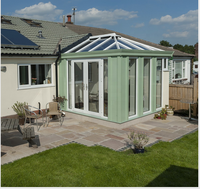 Cadre en verre transparent sur mesure de qualité supérieure |   Villa, jardin, espace extérieur, cabane arquée, terrasse, toit, orangerie