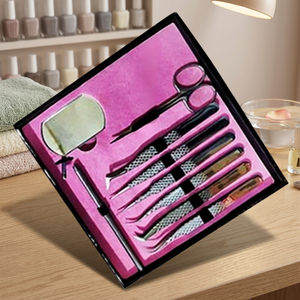 Kit de pinces professionnelles ASAP en acier inoxydable pour extensions de cils, avec miroir, précision, isolation et volume, finition lisse - Product Image 2