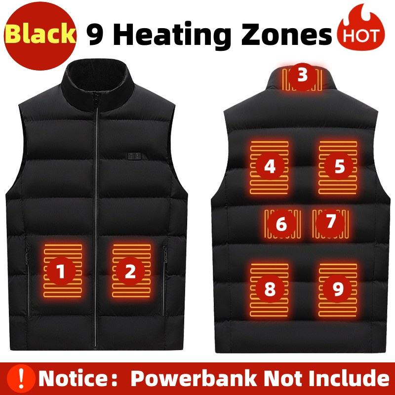 Negro 9 zonas de calefacción