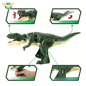 Jouet Dinosaure Amélioré Jouet Dinosaure Fidget Enfants Appuyez sur le Modèle de Dinosaure T-Rex avec Tête et Queue Oscillantes avec Lumière et Son - Product Image 5