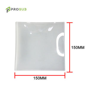 Prosub vente en gros Sublimation <span class=keywords><strong>verre</strong></span> <span class=keywords><strong>trempé</strong></span> Photo <span class=keywords><strong>plaque</strong></span> Rectangle rond Steak fruits plateaux vierges Sublimation plaques - Product Image 6