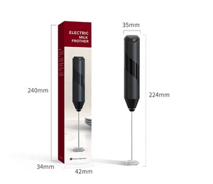 Outils de café de qualité alimentaire noir couleur café automatique électrique <span class=keywords><strong>mousseur</strong></span> à <span class=keywords><strong>lait</strong></span> électrique vapeur café <span class=keywords><strong>mousseur</strong></span> chauffage - Product Image 3