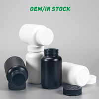 200ml vente en gros en plastique HDPE de qualité alimentaire capsule bouteille d'emballage blanc mat pharmaceutique capsule pilule bouteille
