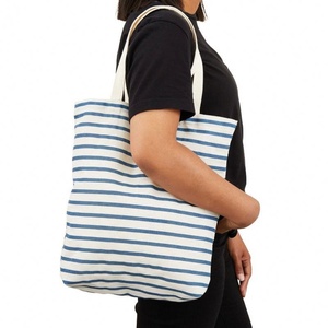 Sac fourre-tout en toile 100 % coton, design haut de gamme, économique, léger et réutilisable pour courses, promotion publicitaire et cadeaux DIY - Product Image 5