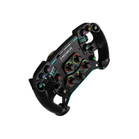 Volant de simulation de course MOZA GS V2P avec poignées en microfibre perforée, disposition multi-encodeurs, fixation rapide pour base Direct Drive PC
