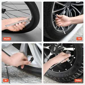 Testa di metallo penna manometro aria (10-50PSI) valvola per pneumatici accessori strumenti portatili Set - Product Image 4