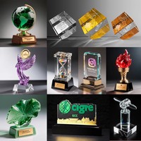 Trofeo de Cristal Creativo con Letras Grabadas, Botella para Bebidas, Premio de Empresa, Medalla de Oro, Regalo Empresarial Conmemorativo Anual, Personalizable
