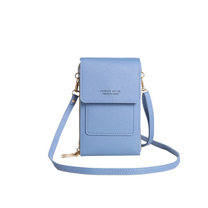 Sac bandoulière multifonctionnel en PU pour femme avec fermeture éclair, pochette à monnaie et mini-sac pour téléphone compatible écran tactile, vente en gros - Product Image 1
