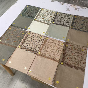 צמר הסיטונאי mens צעיף קשמירי עם רקום הגבול Omani תפילה צעיף ערבי גברים צעיף רך חיג 'אב בנדנה - Product Image 6