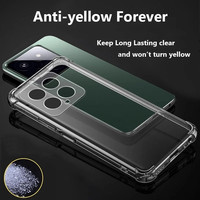 Coque de téléphone transparente en TPU Airbag pour Xiaomi Redmi K70 K70E K60 K60E K50 K50i K40 K40S K30 Pro Ultra + Housse en silicone souple antichoc