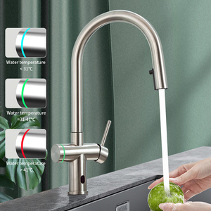 Grifo Gourmet Multifuncional Flexible Cromado para Apartamento, Grifo Mezclador de Agua Fría y Caliente de Cobre, Grifo de Fregadero de Cocina de una Sola Palanca - Product Image 5