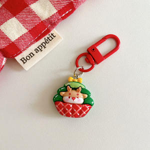 Porte-clés Pendentif Mignon Version Q : Élan, Père Noël, Bonhomme de Neige Amusant, Accessoires de Noël Cartoon, Résine PVC Léger pour Filles - Product Image 2