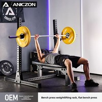Banc de musculation pliable en acier, horizontal, pour exercices de poussée, squat, multifonctionnel, usage commercial, unisexe