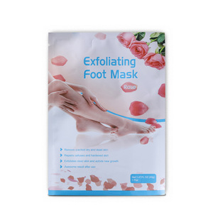 Mascarilla exfoliante para pies con extracto de rosa, 1 par, para el cuidado de la piel seca y agrietada - Product Image 3