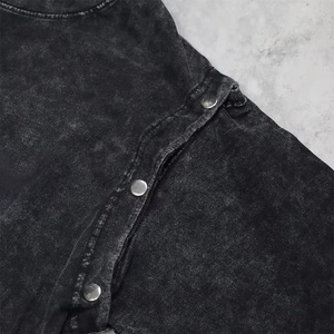 Camiseta sin mangas personalizada con efecto lavado, top acanalado con cuello redondo, chaleco estilo streetwear para hombre - Product Image 4