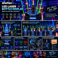 Support d'affichage pour bouteilles LED laser, glorificateur de bouteilles rechargeable pour bar et boîte de nuit, logo personnalisé OEM ODM
