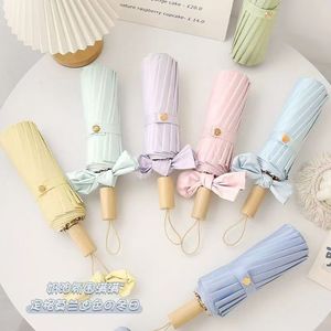 Folding Umbrella Large Size Manual Open Sun And Rain Protection For Students Back To School - Product Image 2