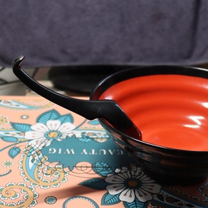 Venta caliente restaurante vajilla <span class=keywords><strong>dos</strong></span> tonos color gancho diseño sopa servir cuchara de melamina - Product Image 4