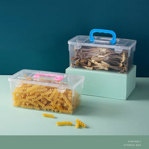Modernes Design Transparente Kunststoff-Aufbewahrungsbox PP-Kunststoff Verstärkte Tragbare Spielzeug-Keks-Lebensmittel-Aufbewahrungsbox - Product Image 1