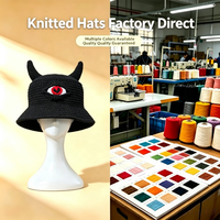 Gorro de Punto con Diseño en Relieve, Estilo Vintage, 100% Algodón, Multitalla, Unisex, Talla Grande, para Halloween y Cosplay, Fabricación OEM/ODM