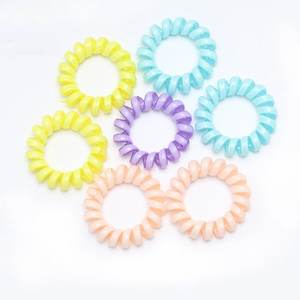 グッディキャンディーカラー電話ワイヤーヘアネクタイ、女の子のための弾性ヘアバンド - Product Image 5