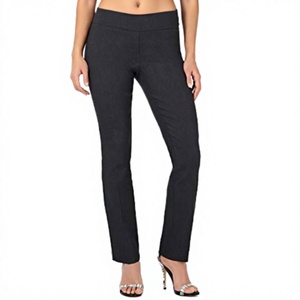 Pantalones de Cintura Alta de Color Sólido para Mujer, Ajustados, Largos, Transpirables, con Cintura Elástica, Casuales, para Otoño - Product Image 4