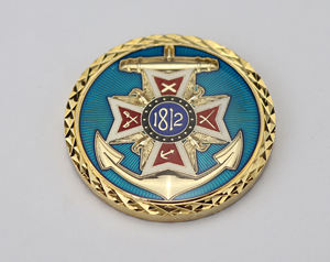 Vintage Cast Zinc maritim koin keras Enamel dilapisi bersejarah lambang desain kolektor pesanan jumlah besar tersedia huruf tema logam - Product Image 1