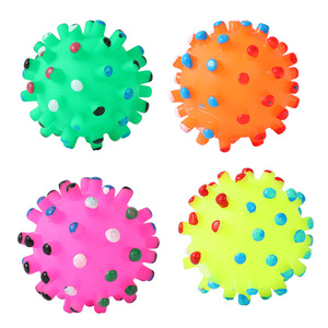 Palle stridule <span class=keywords><strong>Spike</strong></span> giocattoli per animali domestici per cuccioli di cani dai colori vivaci resistenti al morso palla per cani che cigolano giocattoli per cani da masticare - Product Image 2