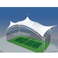 Structure de toit en membrane tendue architecturale de haute qualité pour terrain de football, tente de terrain de basketball, court de padel et de tennis
