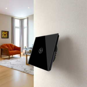 CNSKOU 433MHz EU Single Pole Smart Home Remote <strong>Control</strong> for LED Lights <strong>Fans</strong> Touch <strong>Control</strong> PC/Glass Material 10A 110-250V Wires - Product Image 1