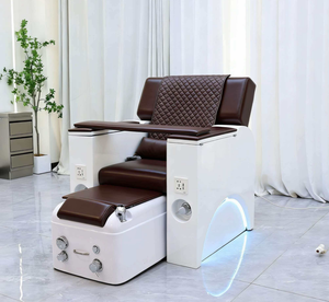 Luxury Multi-Functional Modern <b>Recliner</b> Pedicure Manicure Knead Massage Pedicure Station for Nail Spa Salon with Foot Spa Chair - Product Image 1