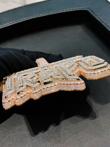 Lab-Grown Diamond Men's Jewelry, 9K/10K 14K/18K Gold Pendant Necklace, <b>Letter</b> Pendant, Genuine Quality, Certified Diamond - Product Image 3