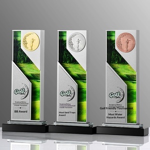 Trofeo de Golf Personalizado con Diseño de Campo de Golf y Pelota, Recuerdo Deportivo Metálico Creativo, Premios de Competición - Product Image 3